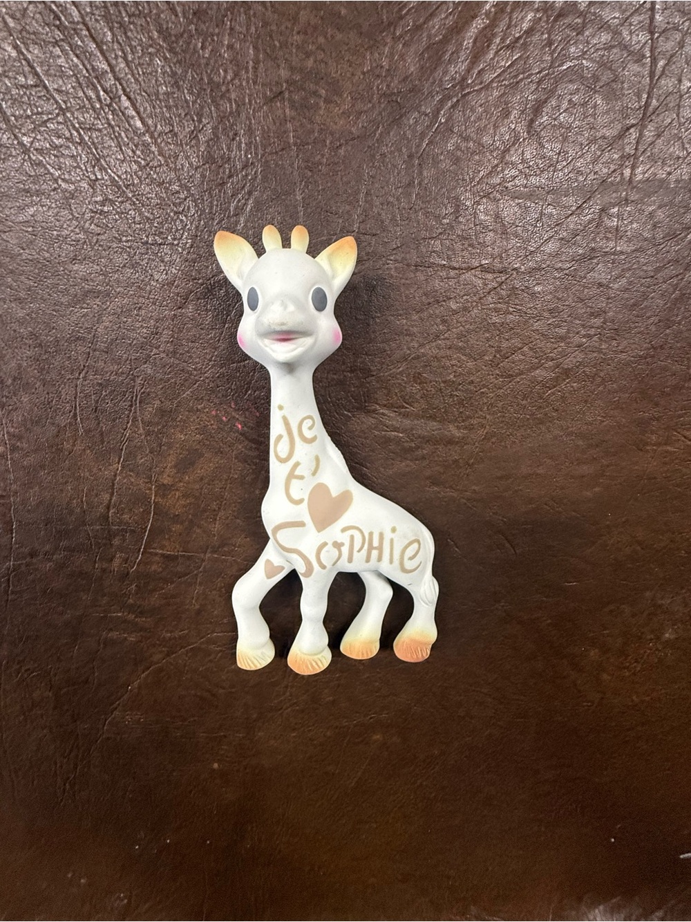 the Giraffe White Teether Toy